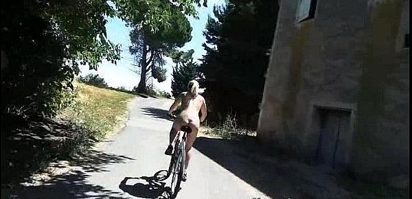  Sexy and nude doing biking